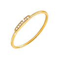 Anillo de Dama Oro 14k Apilable Banda con Diamantes Naturales