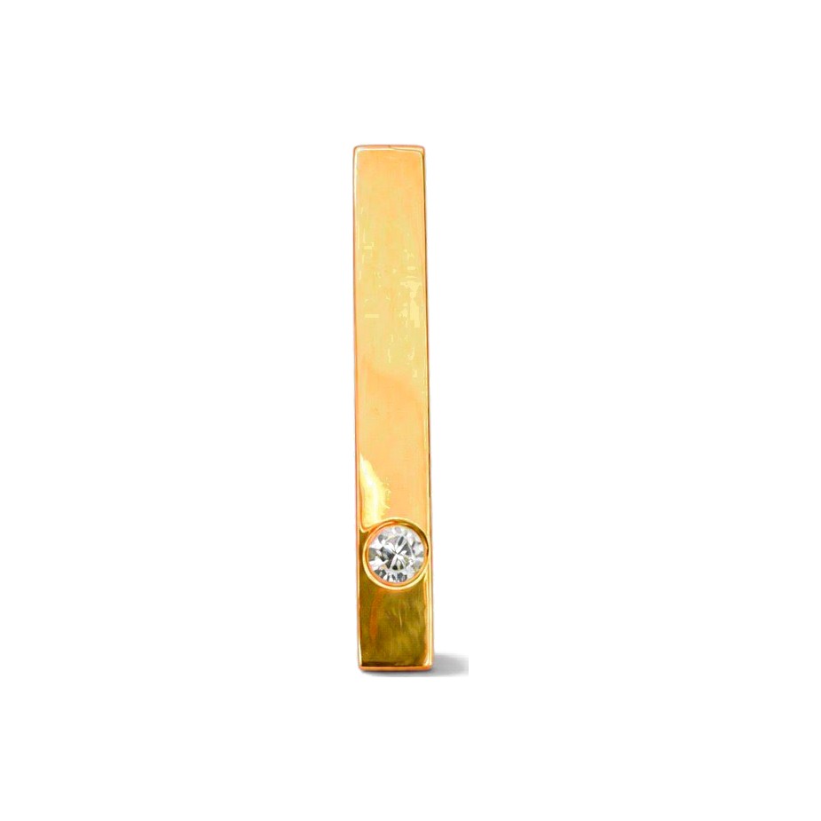Dije Barra con Circonio Oro 14k