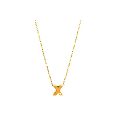 8mm Collar Oro 14k Inicial con Diamantes Naturales