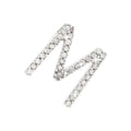 Dije Oro Blanco 14k Inicial Pavé con Diamantes Naturales