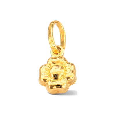 Dije Flor Abombada Oro 14k