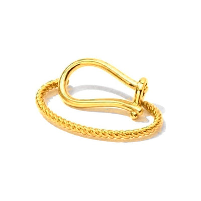 Anillo de Dama Oro 14k Herradura en Cordón