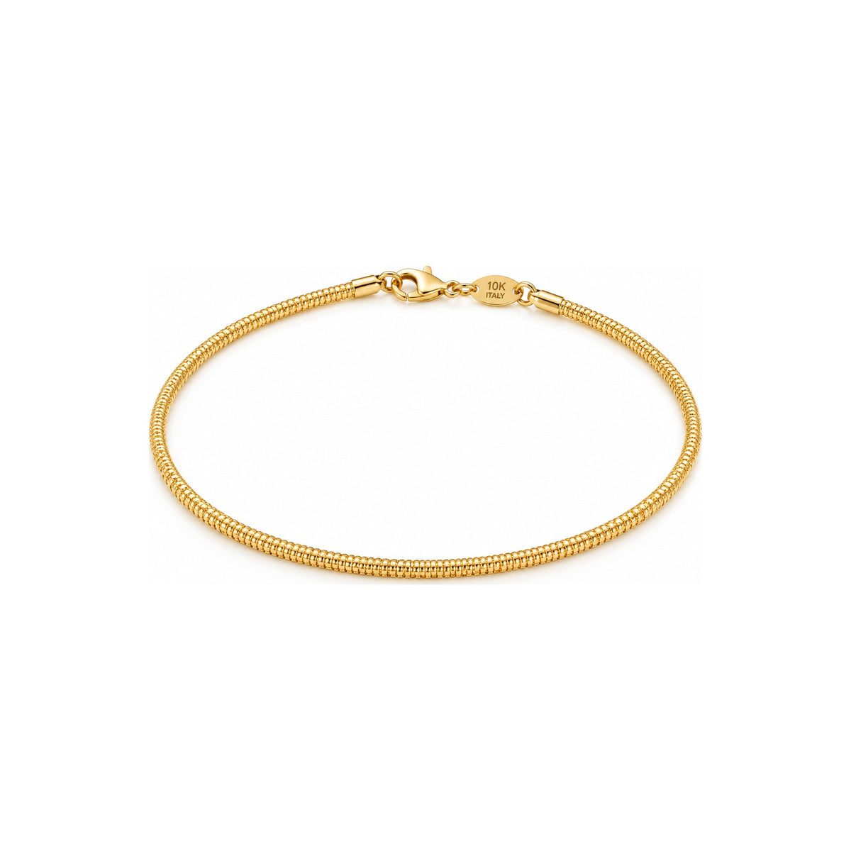 Brazalete de Dama Oro 10k Serpiente Redonda Italiano