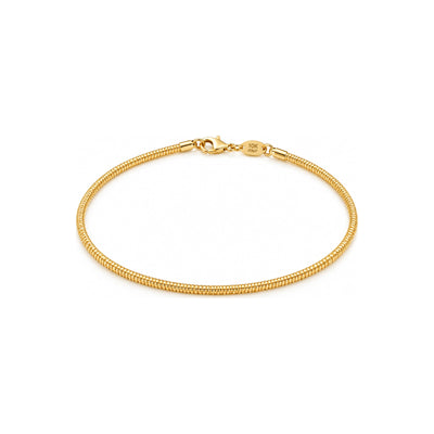 Brazalete de Dama Oro 10k Serpiente Redonda Italiano
