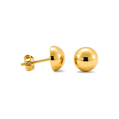 Aretes de Dama Oro 10k Bolita Grande Clasica