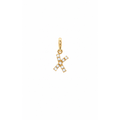 Dije Letra K Oro 14k con Circonios