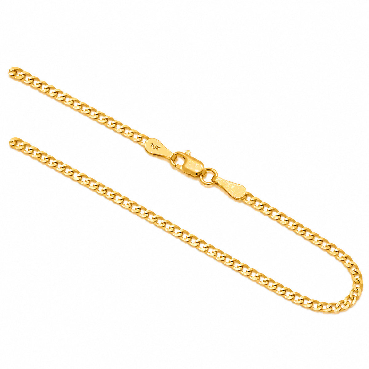 Cadena Oro 10k Cubana 2mm 16 Pulgadas