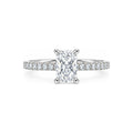 Anillo de Compromiso Solitario Corte Radiante Moissanite S925