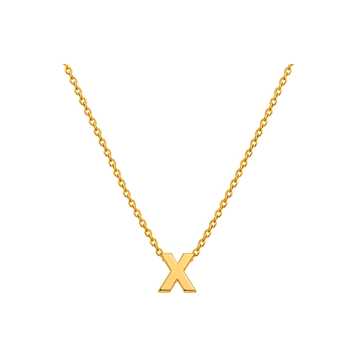 Dije Letra X Oro 10k Lisa