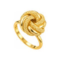13mm Anillo de Dama Oro 10k Nudo de Amor Pulido y Diamantado