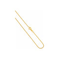 1mm Cadena Oro 10k Cubana Fina con Broche de Argolla