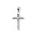 Dije Cruz Calada Oro Blanco 14k