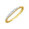 Anillo de Dama Oro 14k Banda Redondos con Diamantes Naturales
