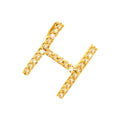 11mm Dije Oro 14k Inicial Pavé con Diamantes Naturales