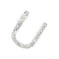 Dije Oro Blanco 14k Inicial con Diamantes Naturales
