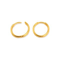 Aretes de Dama Oro 10k Argolla Clasica Gruesa