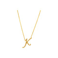 11mm Collar Oro 14k Inicial Pavé con Diamantes Naturales