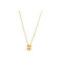 8mm Collar Oro 14k Inicial con Diamantes Naturales