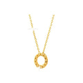 7mm Collar Oro 14k Inicial Pavé con Diamantes Naturales