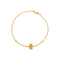 7mm Brazalete de Dama Oro 14k Inicial Pavé con Diamantes Naturales