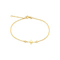 Brazalete de Dama Oro 14k Estrella con Diamantes Naturales