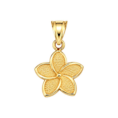 Dije Flor de Plumeria Oro 14k