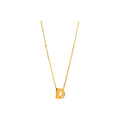 8mm Collar Oro 14k Inicial con Diamantes Naturales