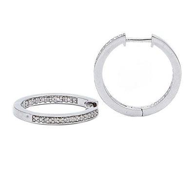 Pre Orden - Aretes de Dama Plata 925 Arracadas Dentro y Fuera con Circonios