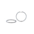 Aretes de Dama Plata 925 Arracadas Delgadas Dentro y Fuera con Circonios