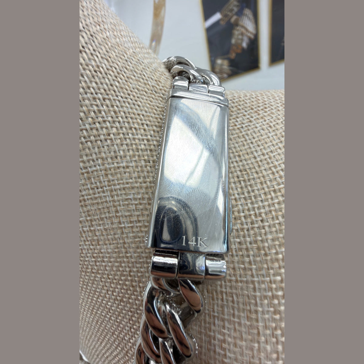 17MM Cadena Cubana Pavé Cierre Nuevo Moissanite S925