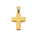 Dije Cruz Gruesa Oro 14k con Circonio