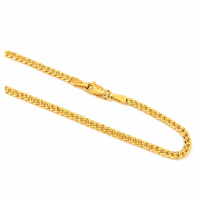 Cadena Oro 10k Cubana Corte Brillo 2.2mm