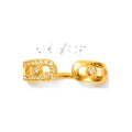 Anillo de Dama Oro 14k Eslabones con Circonias