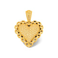 Dije Corazón Oro 14k Pavé Circonios