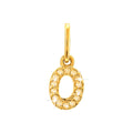 12mm Dije Oro 14k Inicial Pavé con Diamantes Naturales