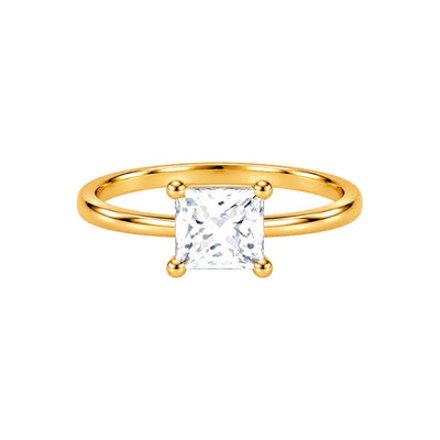 Anillo de Matrimonio Dama Oro 10k Solitario Princesa