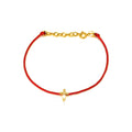 6x9mm Brazalete de Dama Oro 14k Cruz Pavé con Diamantes Naturales