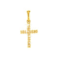 Dije Oro 14k Cruz con Diamantes Naturales