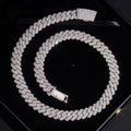 15MM Cadena Cubana Triple Fila Moissanite Zinc