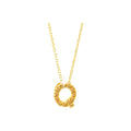 7mm Collar Oro 14k Inicial Pavé con Diamantes Naturales