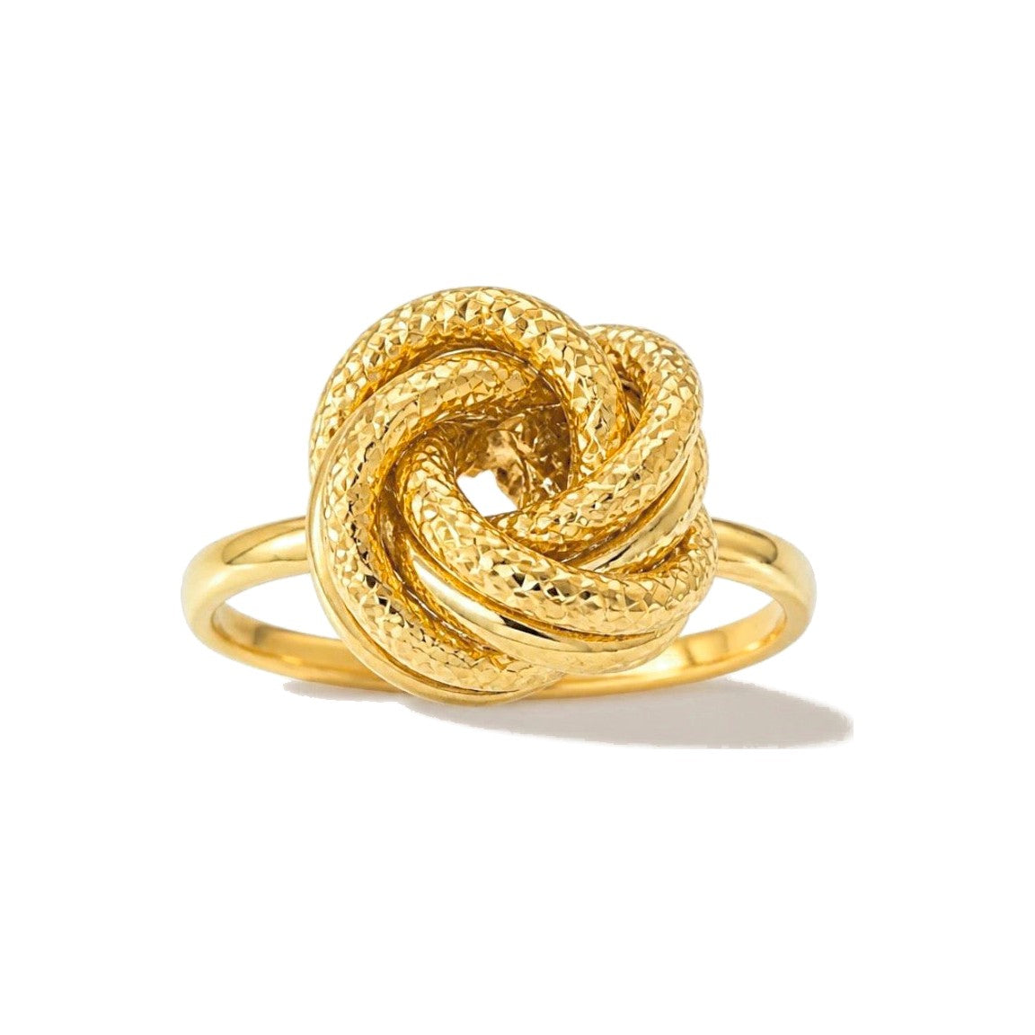 Anillo de Dama Oro 10k Nudo Grande Texturizado