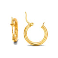 Aretes de Dama Oro 10k Aro Pequeño Liso Delgado