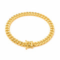 Brazalete Oro 10k Cubano Miami 7mm