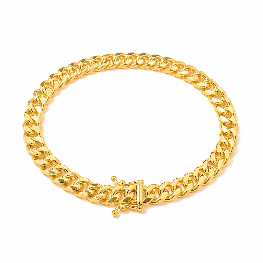 Brazalete Oro 10k Cubano Miami 7mm