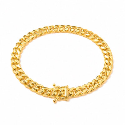Brazalete Oro 10k Cubano Miami 7mm
