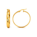 Aretes de Dama Oro 10k Argolla Mediana Delgada