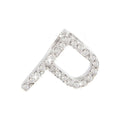 Dije Oro Blanco 14k Inicial con Diamantes Naturales