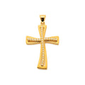 Dije Cruz Calada Oro 14k con Circonios