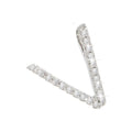 10.75mm Dije Oro Blanco 14k Inicial con Diamantes Naturales