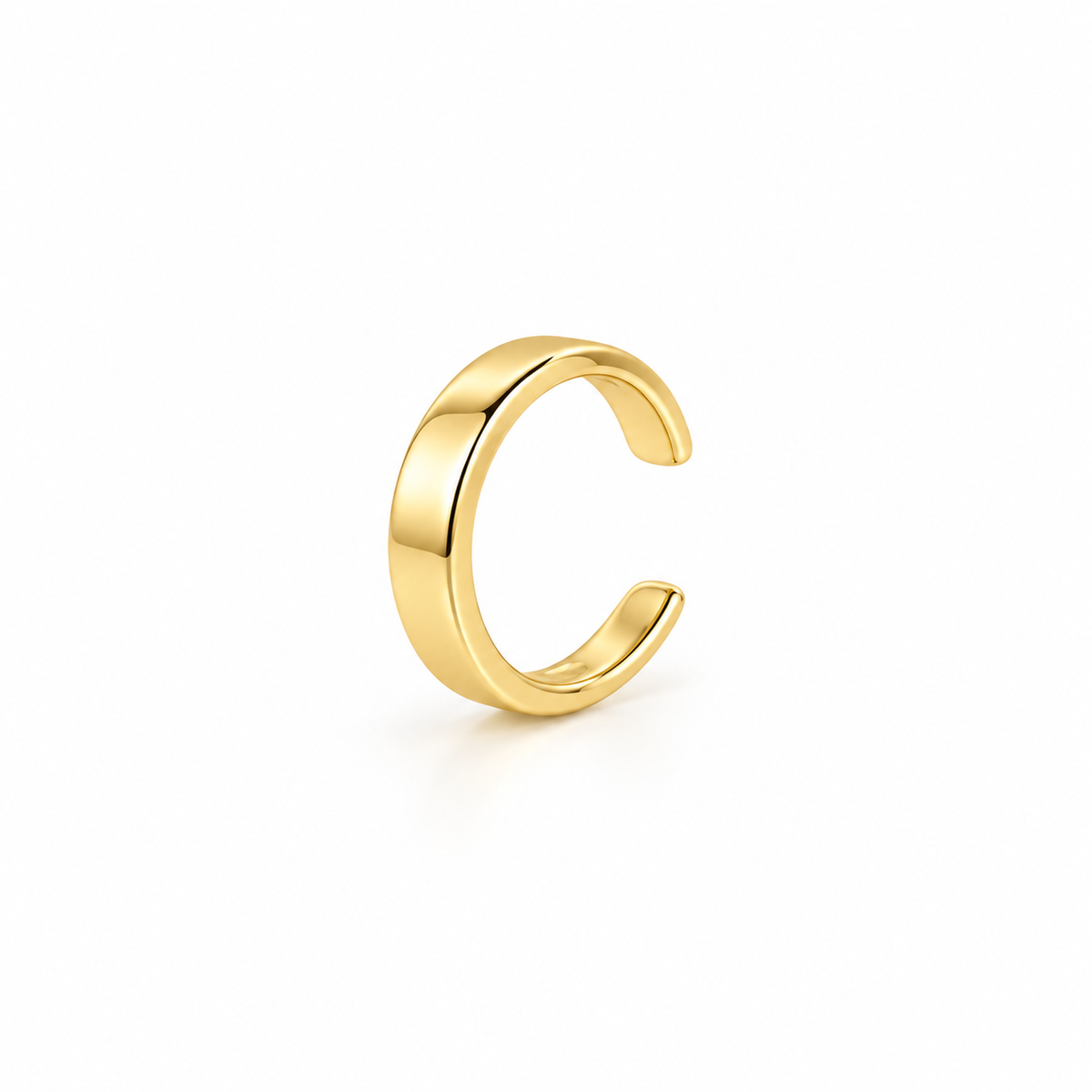 Ear Cuff Oro 14k Liso Ancho